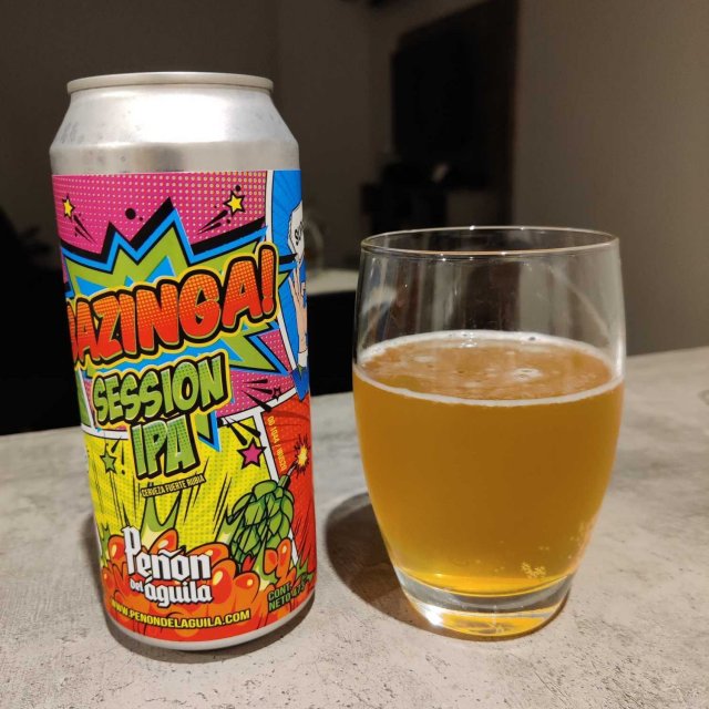Bazinga! Session IPA: Nụ Hôn Tạm Biệt Muộn Phiền Bazinga Session IPA voi mau vang rom ben lon bia vo cung thu hut - Bazinga! Session IPA: Nụ Hôn Tạm Biệt Muộn Phiền