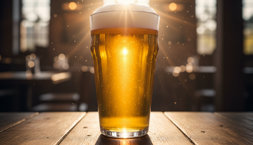 Double White Ale: Tragen Sie Ihren Stolz Double White Ale: Ein Bier mit goldener Farbe und einem Duft wie Morgentau, sehr beeindruckend - Double White Ale: Die Kraft des Stolzes tragen