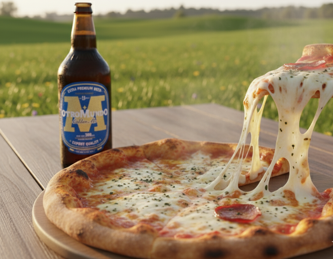 Dieses Bier passt gut zu einer heißen, fetten Pizza - Otro Mundo Golden Ale: Whisper From Golden Straw