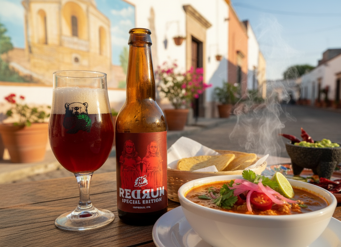 This beer goes well with spicy Mexican dishes - Redrum Special Edition: A Love Story Between Bitterness and Intoxication