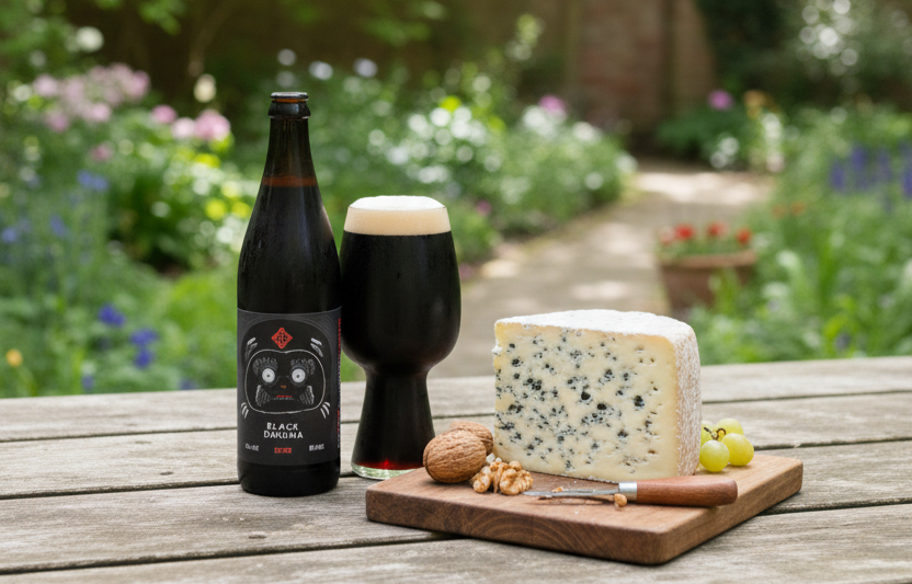 Black Daruma: A Soul Brewed by a Desire This beer goes well with Stilton cheese - Black Daruma: A Soul Brewed From A Desire