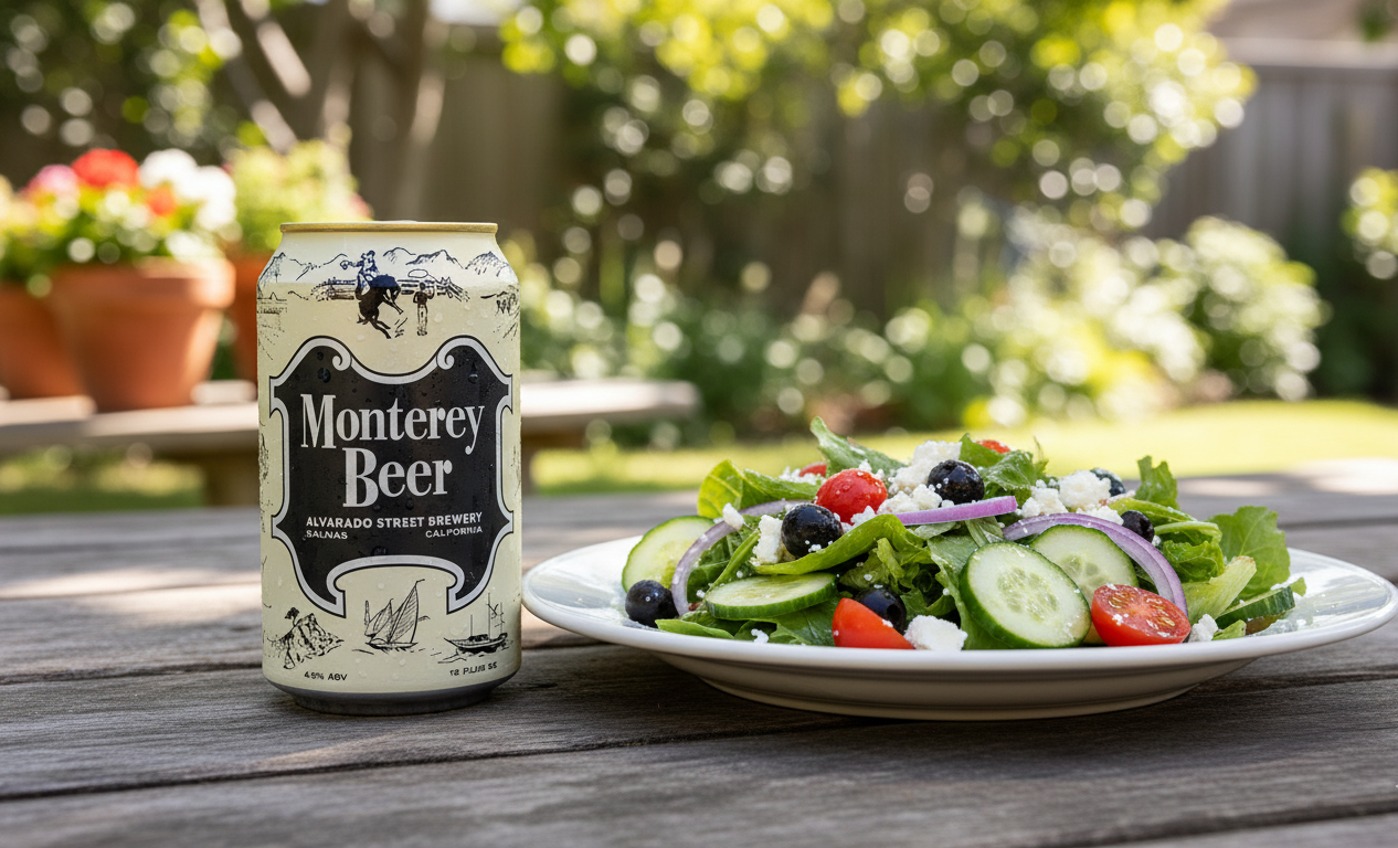 This beer goes well with a fresh, light salad - Monterey Beer: The Pure Soul of Craft Beer