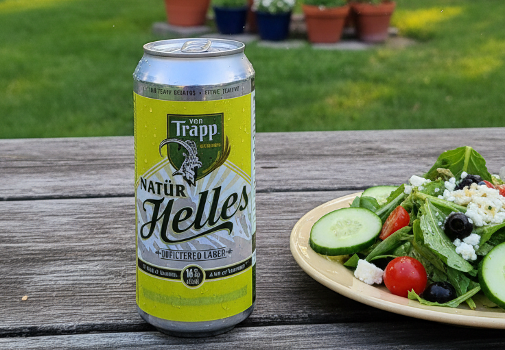 Bia nay phu hop thuong thuc cung mon salad tuoi mat - Nat&uuml;r Helles: Giọt V&agrave;ng Tĩnh Lặng Trong Vẻ Đẹp Thuần Khiết