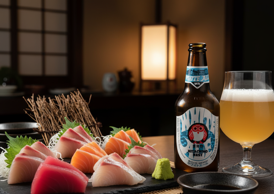 Dieses Bier passt gut zu frischem Sashimi - Hitachino Nest White Ale: Weltberühmtes Weißbier-Meisterwerk