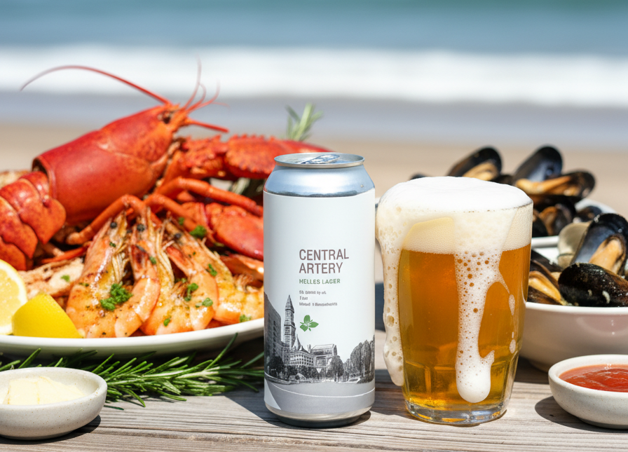 This beer goes well with fresh, flavorful seafood - Central Artery: Boston Flow in Every Sip