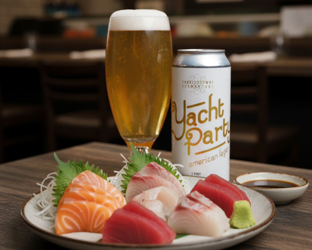 This beer goes well with fresh, delicious sashimi - Yacht Party: Crispy Variations for Free Afternoons