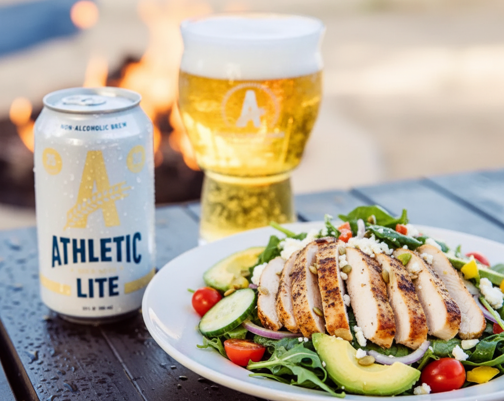 Athletic Lite: Vẻ Đẹp Của Sự Trong Trẻo Bia nay vo cung phu hop thuong thuc voi mon salad ga tuoi ngot thanh - Athletic Lite: Vẻ Đẹp Của Sự Trong Trẻo