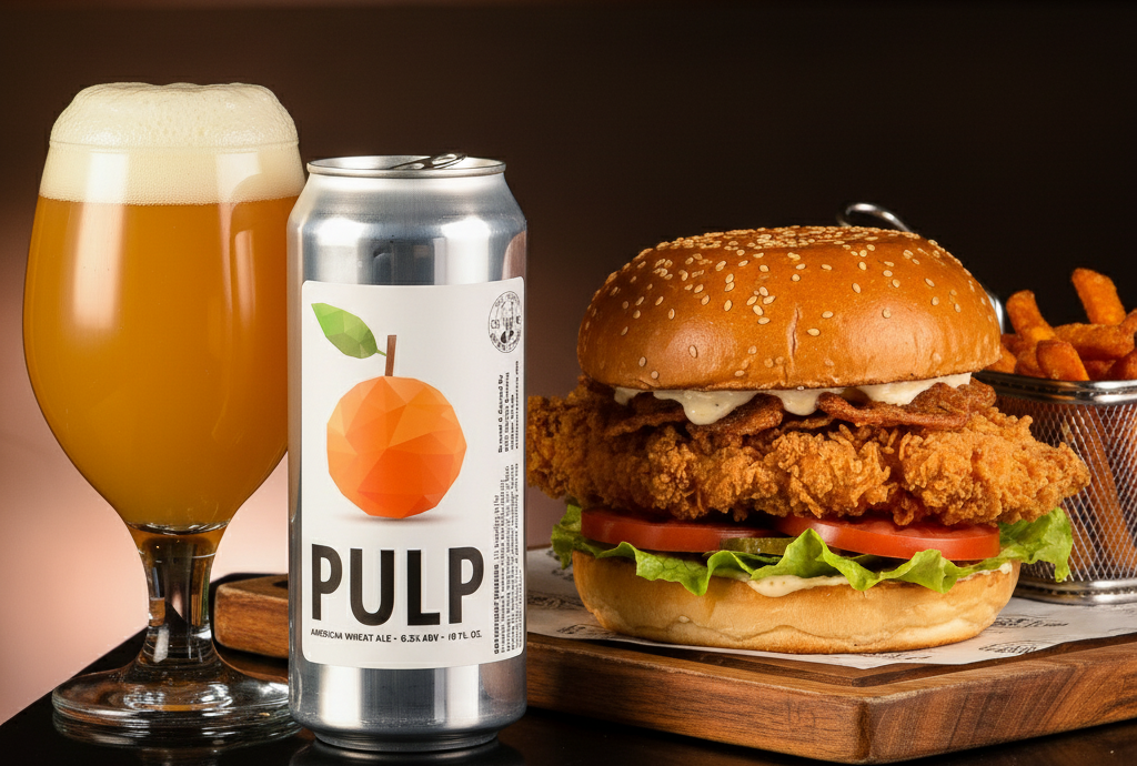 Bia phu hop nham nhi cung mon burger ga beo ngay gion tan - Pulp: Huyền Thoại V&agrave;ng Định Nghĩa C&aacute;i Đẹp Của Bia L&uacute;a M&igrave; Mỹ
