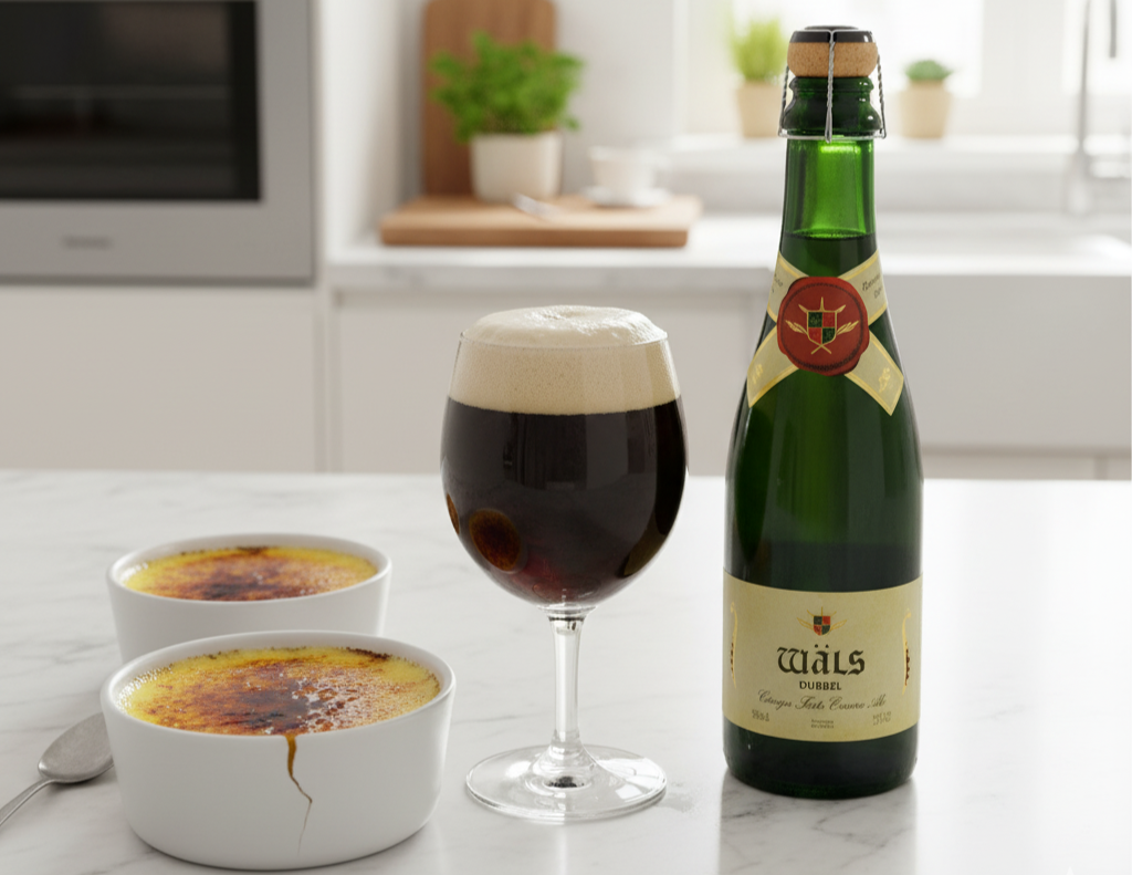 Zum Bier passt leckere frische Crème Brûlée - Wäls Trippel: Trippel-Meisterwerk, das lange hält