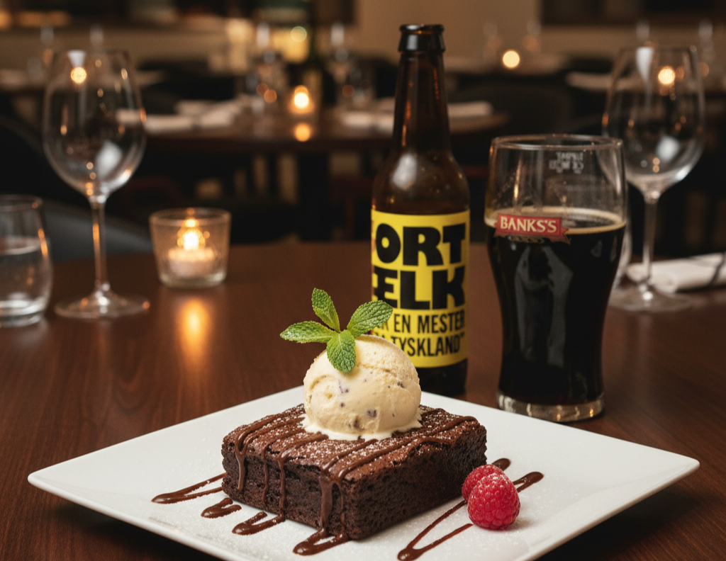 Beer goes well with this sweet and smoky brownie - Sort Mælk: Masterpieces from the Land of Danish Beer