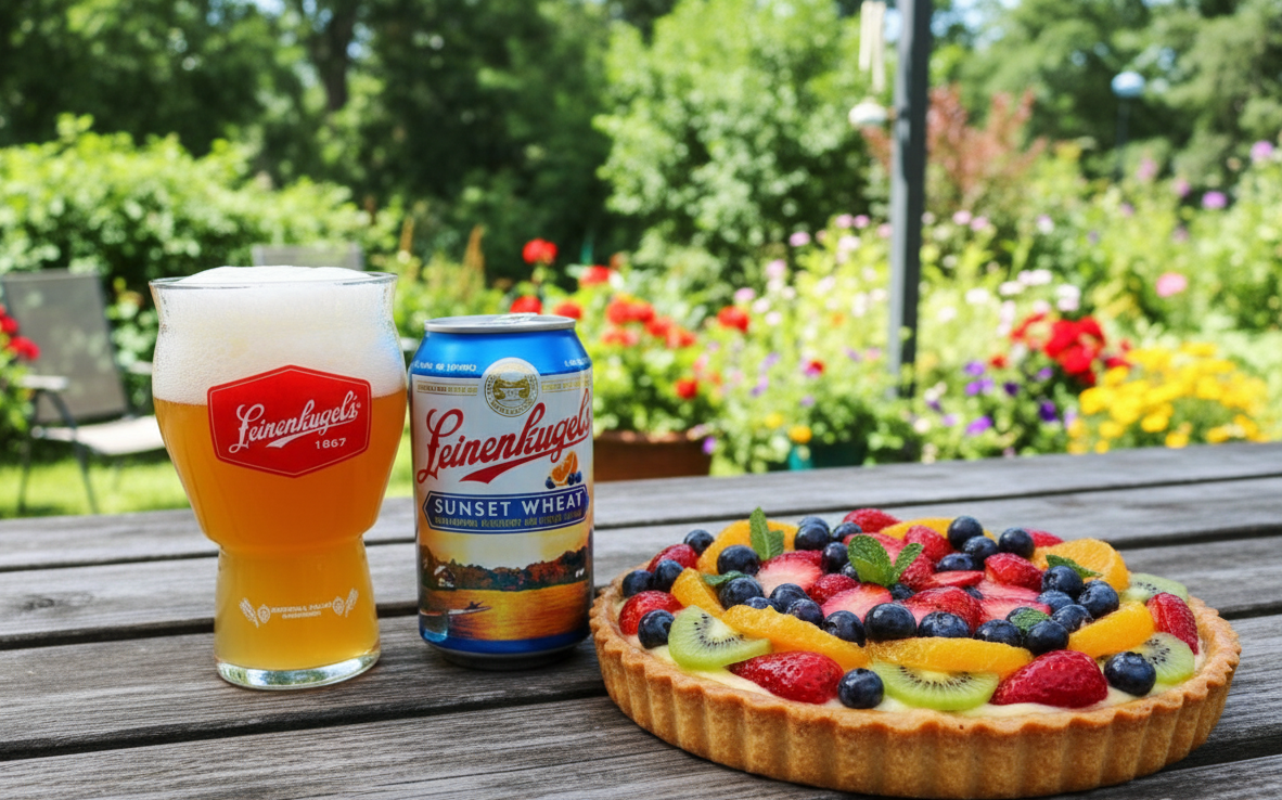 Beer goes well with sweet and spicy wheat cake - Sunset Wheat: Sunset and Sweet Memories