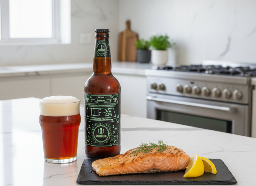 Beer to go with delicious grilled salmon - IPA: Golden Hops From the Heart of Brazil