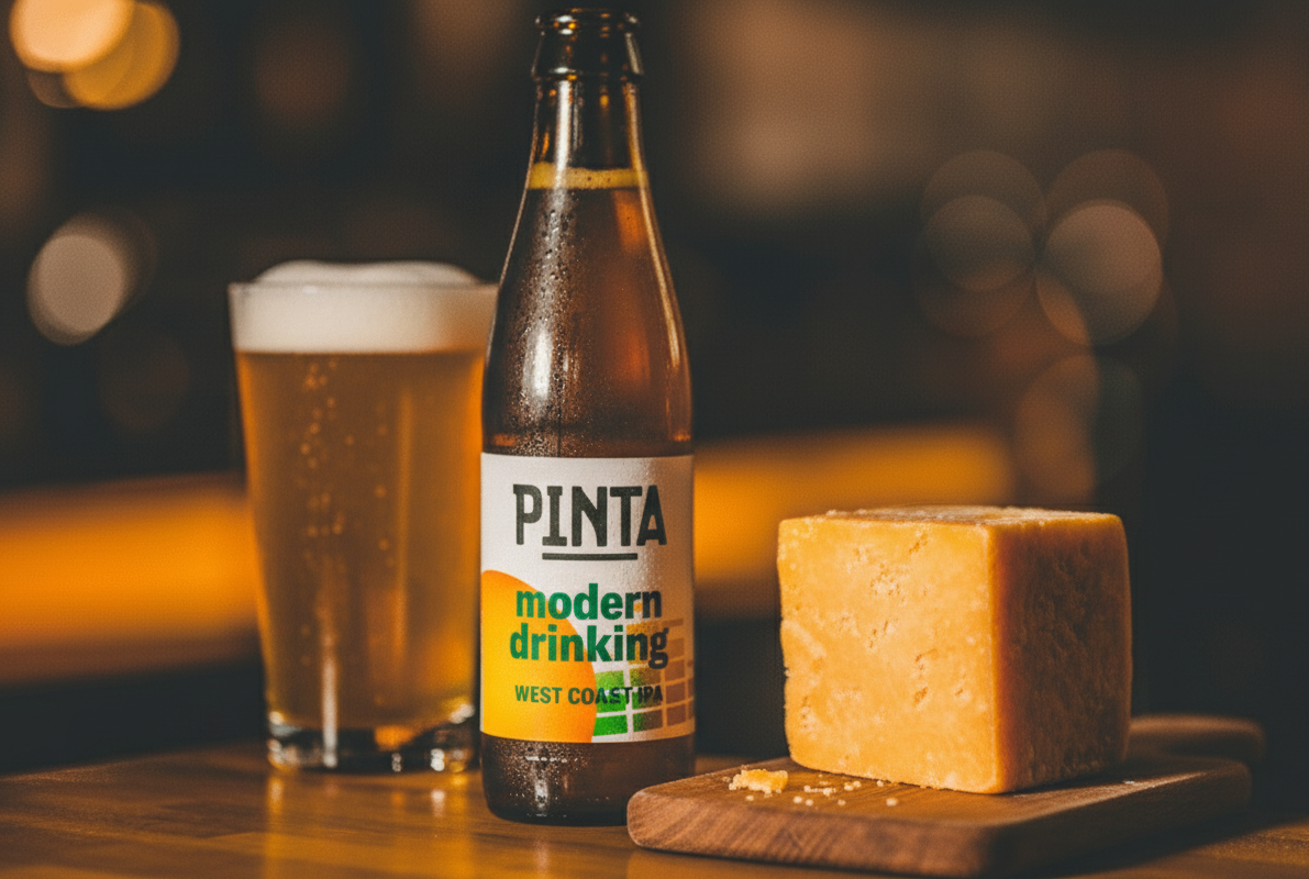 Beer goes well with a rich, full-bodied cheddar - Modern Drinking: A Manifesto of Seductive Bitterness