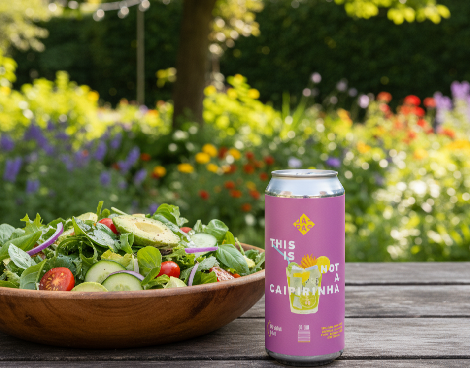 Beer goes well with a refreshing salad - This Is Not A Caipirinha: A Hearty Whisper From Brazil
