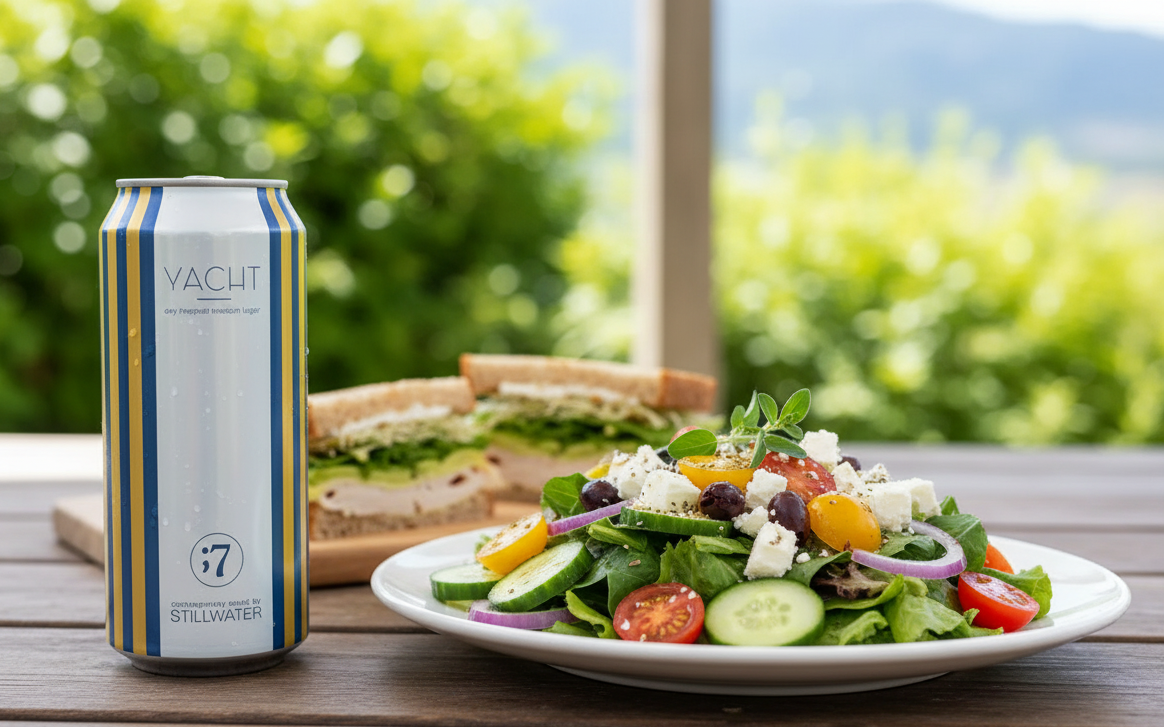 Beer goes well with salads and sandwiches - Yacht: A Manifesto of Simplicity