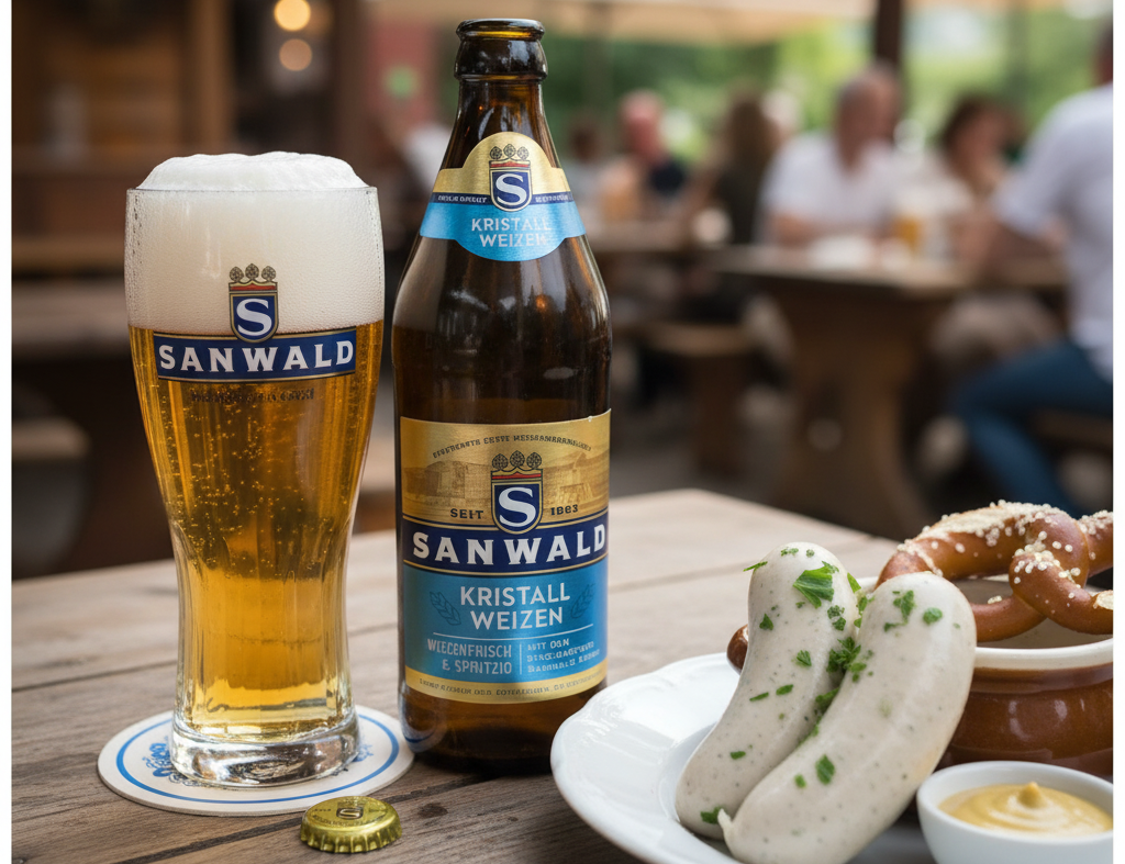 Beer to go with hot Weisswurst - Sanwald Kristall Weizen: The Essence of Swabian Wheat