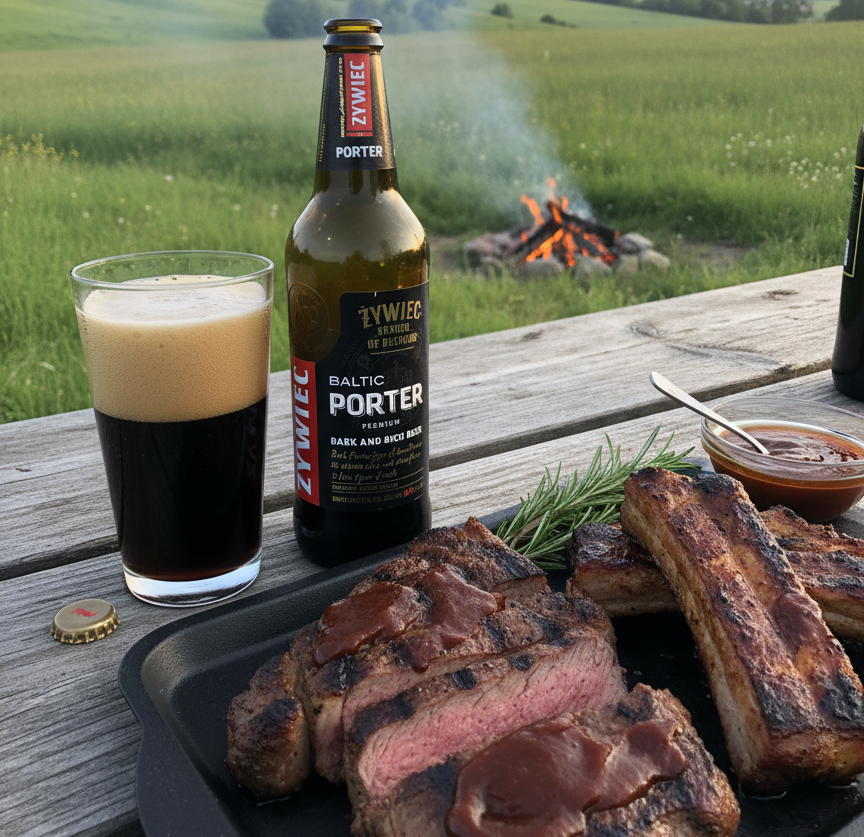 Zywiec Porter: Touching the Dark Brown Timeline Beer to enjoy with a hearty barbecue outdoors - Zywiec Porter: Touch the Time Dark Brown