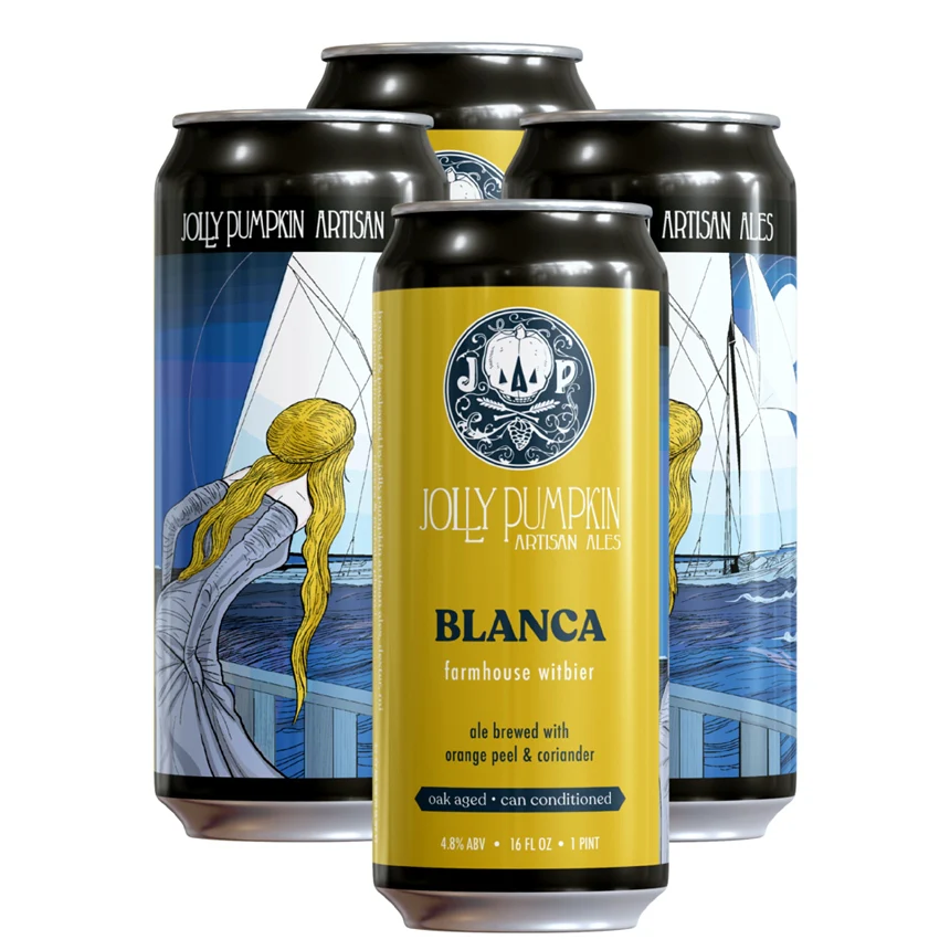 Blanca: Das Witbier-Mädchen, das in den betrunkenen Wald ging Blanca hat den Namen der Stele auf der Vorderseite und die Informationen auf der Rückseite sind ein beeindruckendes Gedicht - Blanca: Das Witbier-Mädchen, verloren im betrunkenen Wald