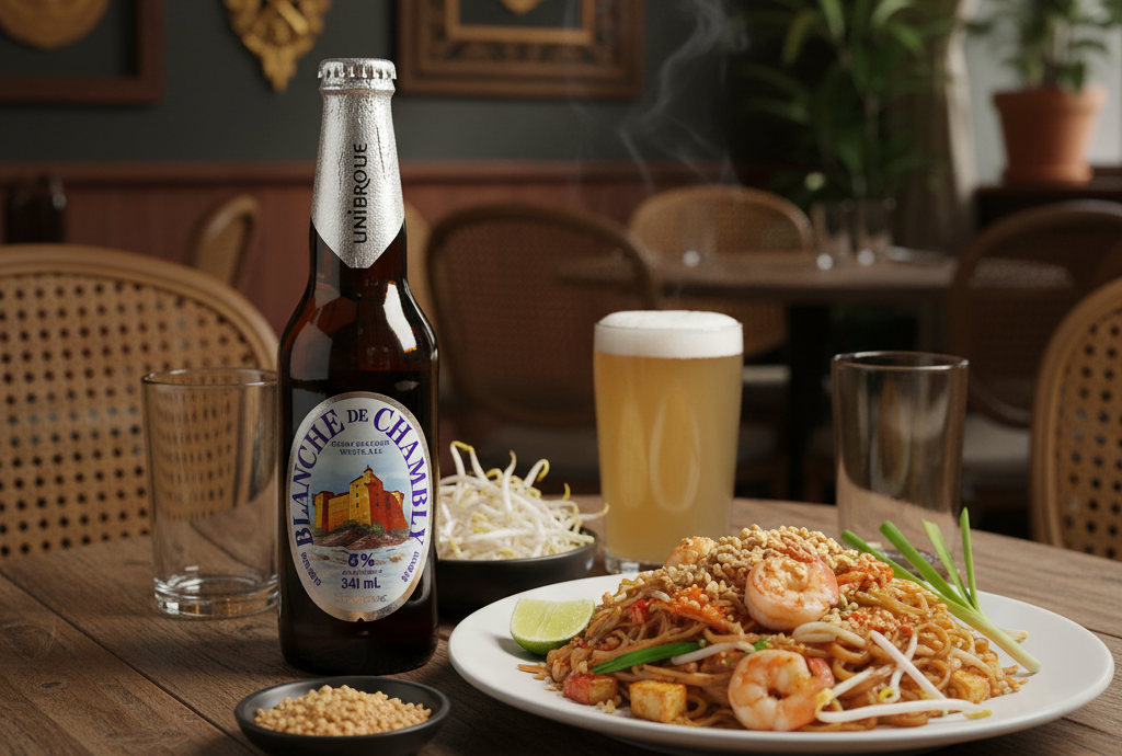 Blanche De Chambly passt gut zu Pad Thai - Blanche De Chambly: Der Witbier-Geist der Neuen Welt