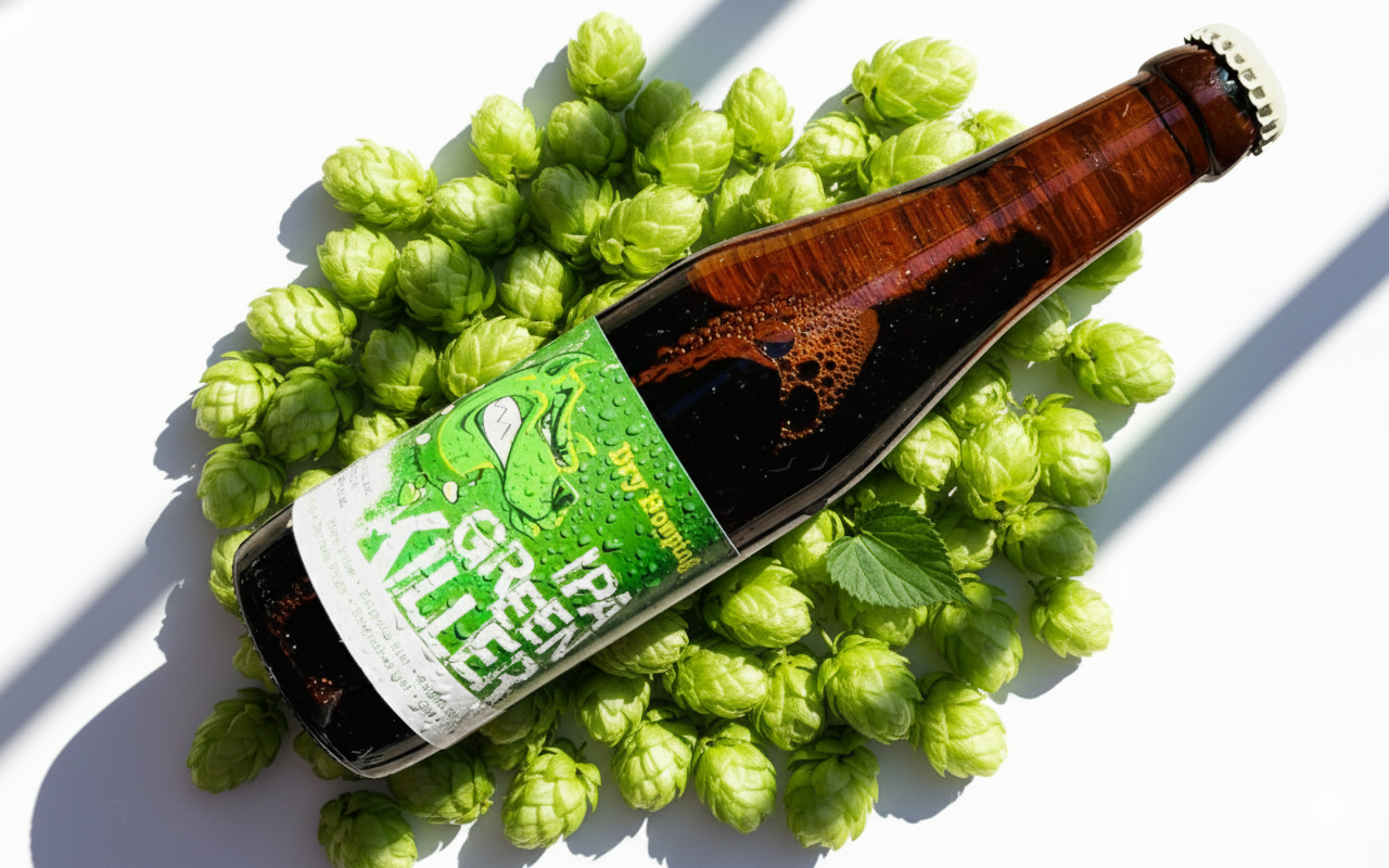 グリーンキラービールとホップ1 - グリーンキラーIPA：思い出が酵母の風味に変わるとき