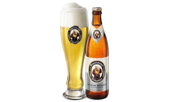 Franziskaner Weissbier Kristallklar is best enjoyed in a tall, slender Weizen glass - Franziskaner Weissbier Kristallklar: The Master's Pure and Innocent Men Say