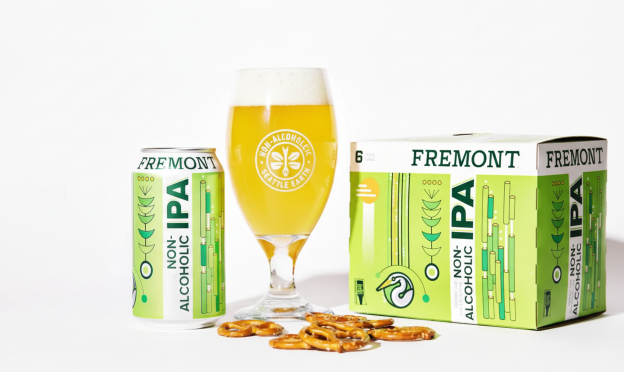 Bild einer Dose alkoholfreies IPA-Bier und eines Glases Bier – Alkoholfreies IPA: Purer Geschmack für nüchterne Momente