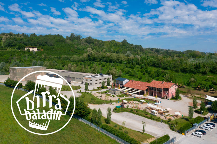 Panoramic view from above looking down at Birra Baladin brewery - Xyauyù Barrel: Malt Flavor That Defies Time