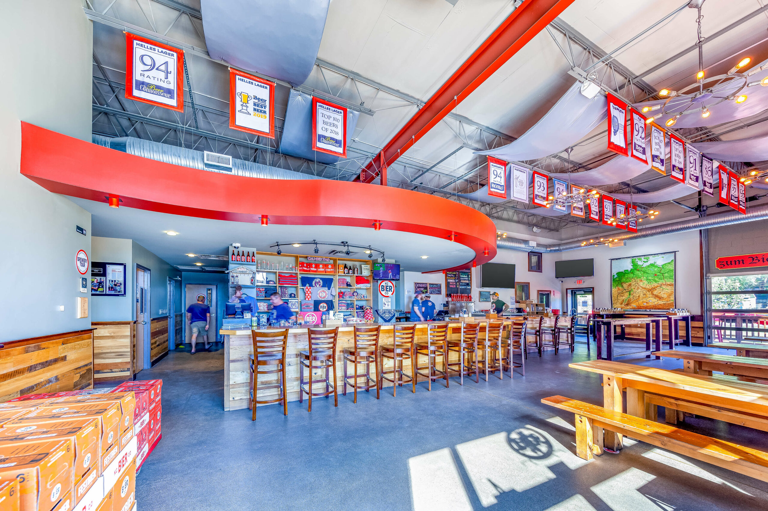 A fresh and vibrant space inside KC Bier Co - Fountain City Wheat: Kansas City's Golden Gem