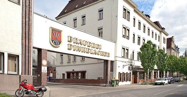 Exterior view of the Dinkelacker Schwabenbraeu AG brewery - Sanwald Kristall Weizen: The Essence of Swabian Wheat