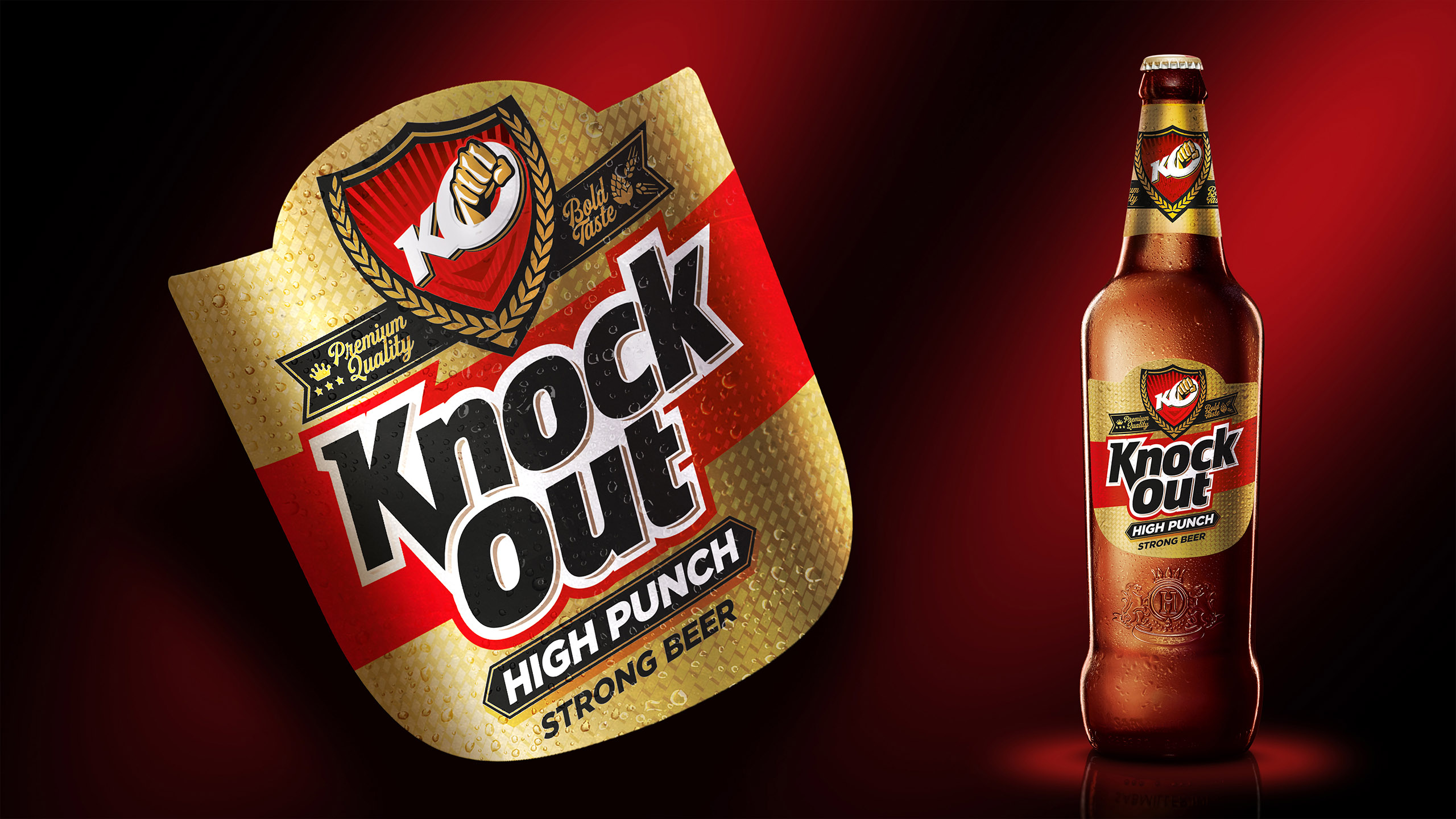 Knock Out hat ein beeindruckendes Verpackungsdesign mit beeindruckenden roten und gelben Farben – Knock Out: Ein süßer Schlag der Reinheit