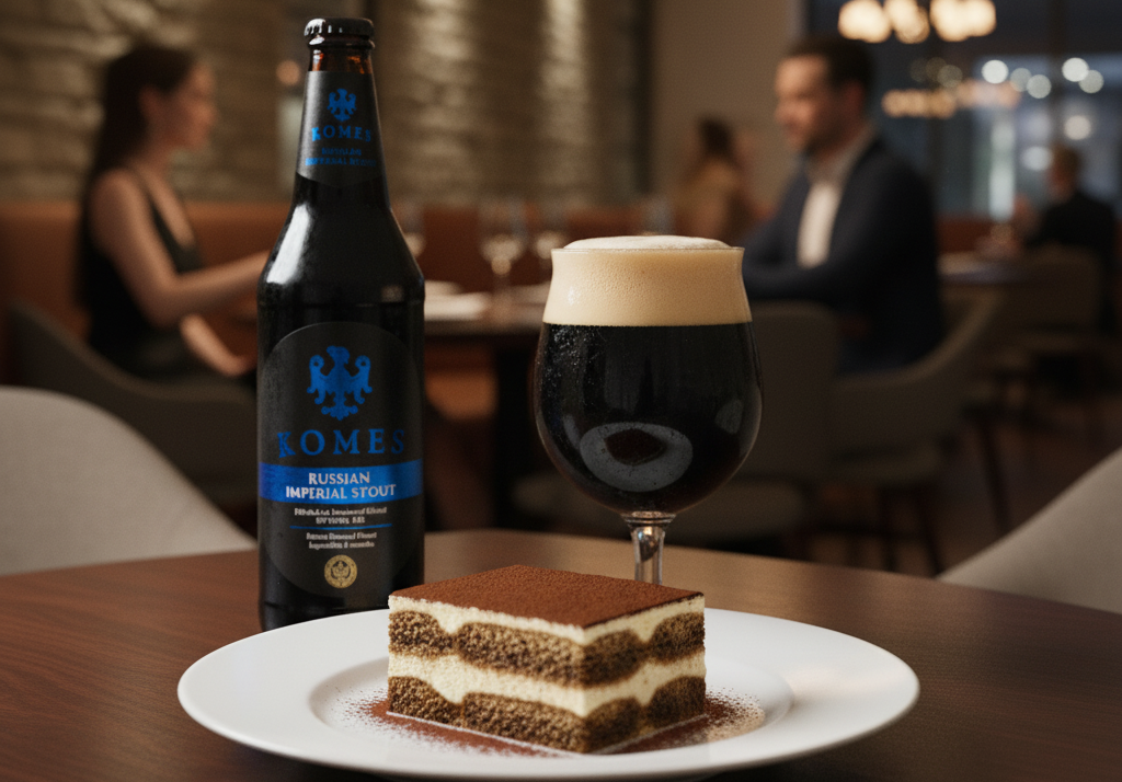 Komes Russian Imperial Stout: Đắm Mình Trong Bóng Đêm Mon banh Tiramisu vo cung phu hop thuong thuc cung bia nay - Komes Russian Imperial Stout: Đắm Mình Trong Bóng Đêm