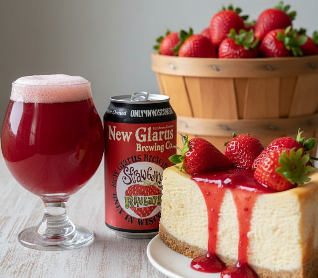 Der erste Käsekuchen, der wirklich gut zu diesem Bier passt - Erdbeer-Rhabarber: Pink Dream In A Glass