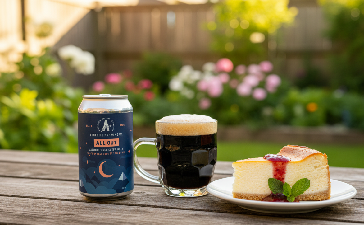 This cheesecake goes well with beer - All Out Extra Dark: Irresistible Attraction for Sober Souls