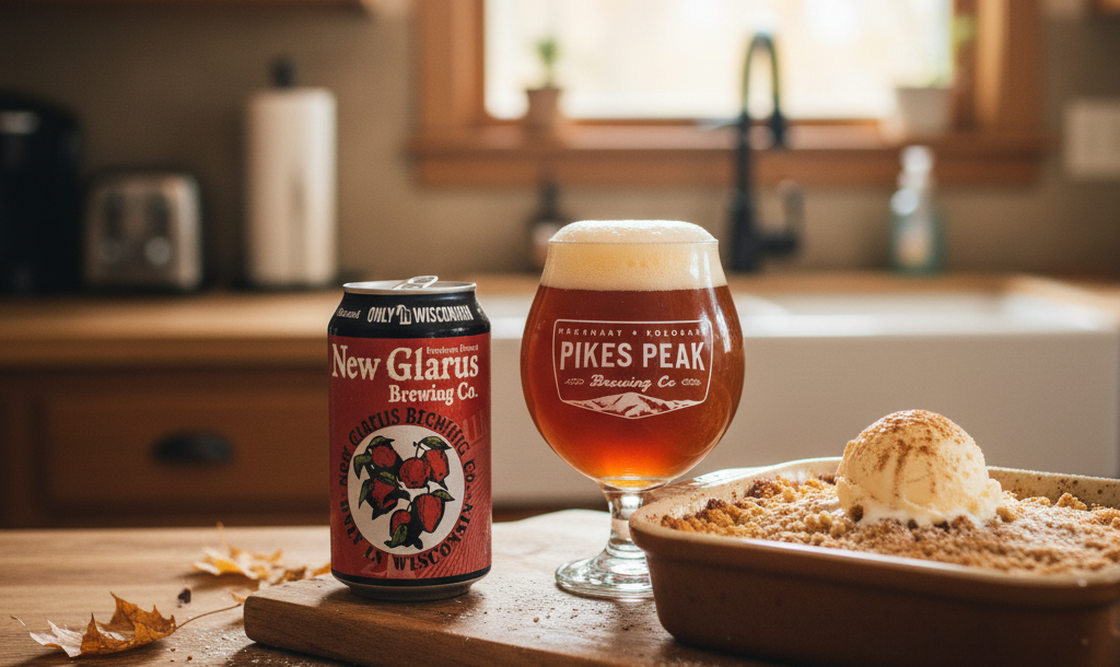 Dieser köstliche und aromatische Apfel-Crumble passt perfekt zu diesem Bier - Thumbprint Apple Ale: Thumbprint Of Autumn