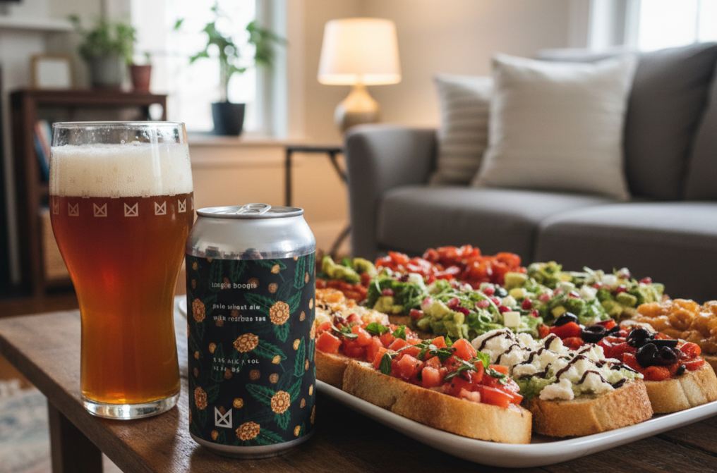 Diese farbenfrohe Bruschetta passt perfekt zu diesem Bier - Jungle Boogie: Berauscht vom Fresh Dance