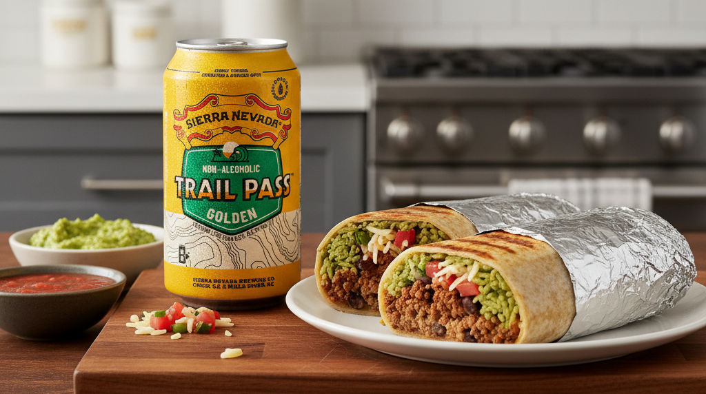 This burrito is perfect to enjoy with beer - Trail Pass Golden: The Golden Ticket For Pure Travel