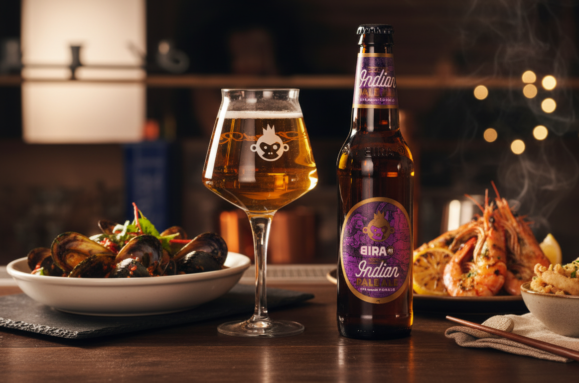 Mon hai san tuoi ngon vo cung phu hop de thuong thuc cung bia nay - Bira 91 Indian Pale Ale with Pomelo: Một Vầng Trăng Bưởi