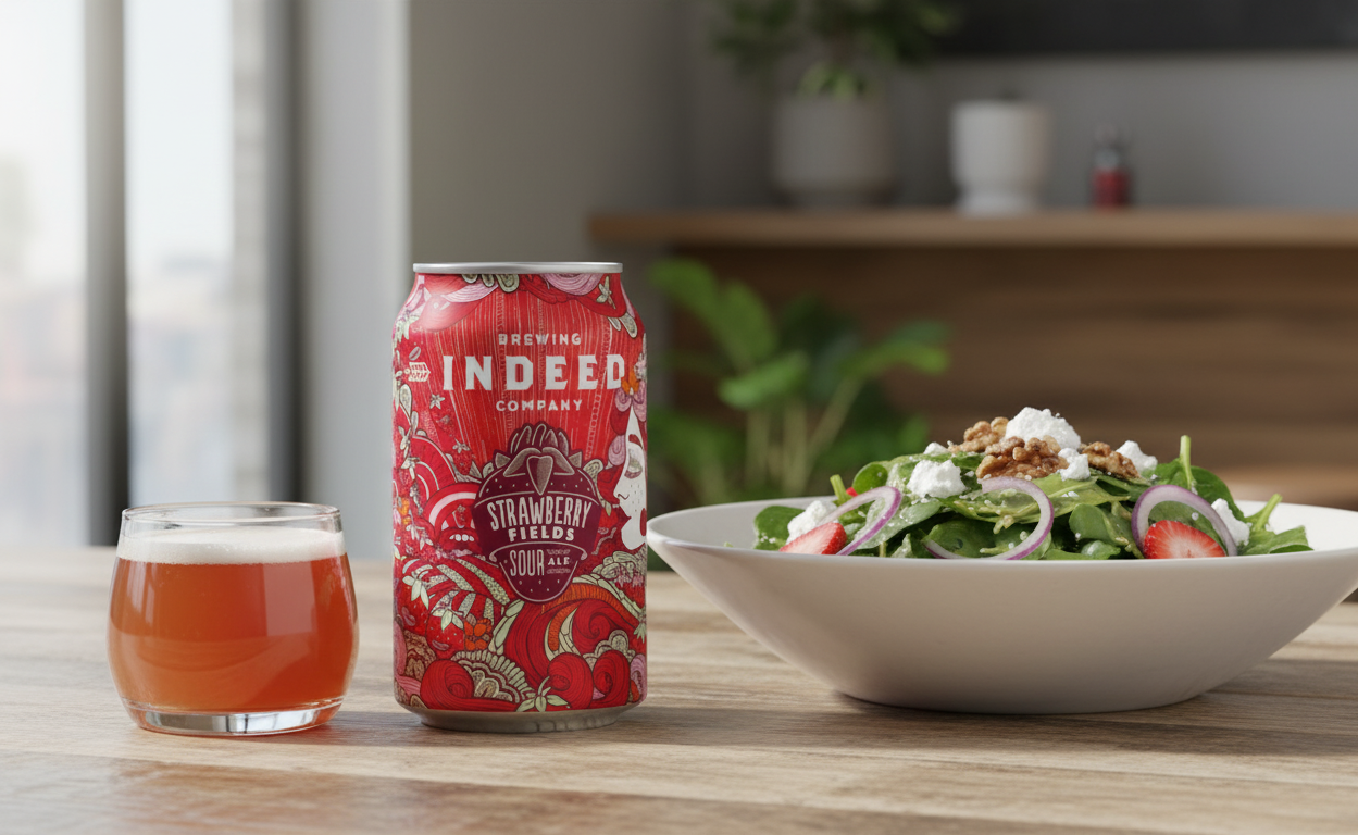 This refreshing salad is perfect to enjoy with beer - Strawberry Fields: Summer Variations in Every Drop of Gold