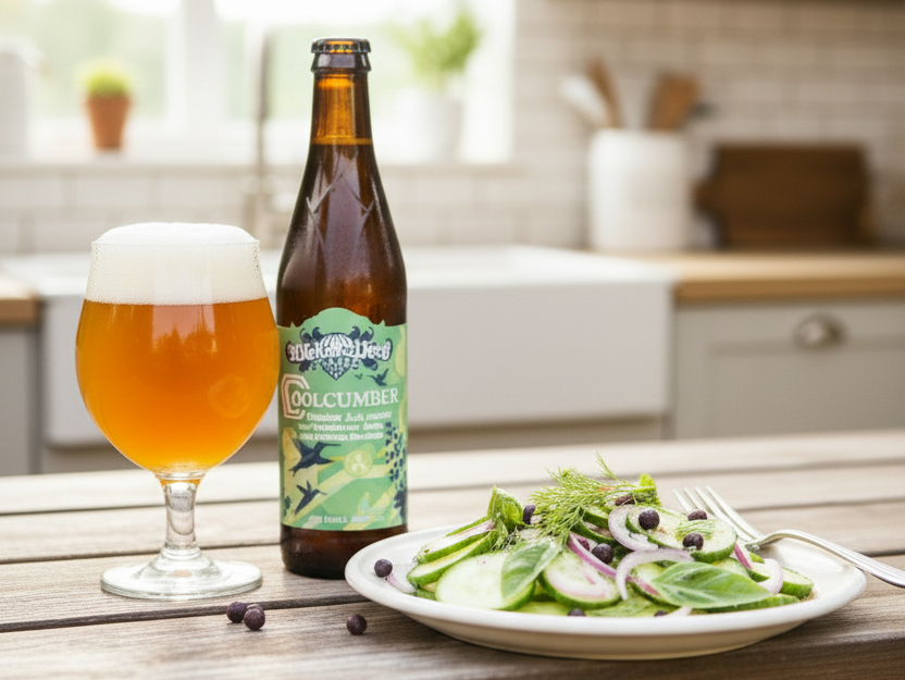 Imperial Coolcumber: The Sweet Paradox of Passion The cucumber salad is perfect to enjoy with beer - Imperial Coolcumber: The Sweet Paradox of Passionate Fire