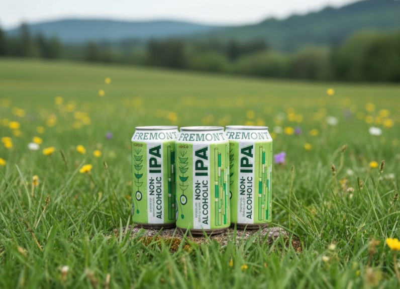Alkoholfreies IPA hat ein erfrischendes grünes Design - Alkoholfreies IPA: Reiner Geschmack für nüchterne Momente