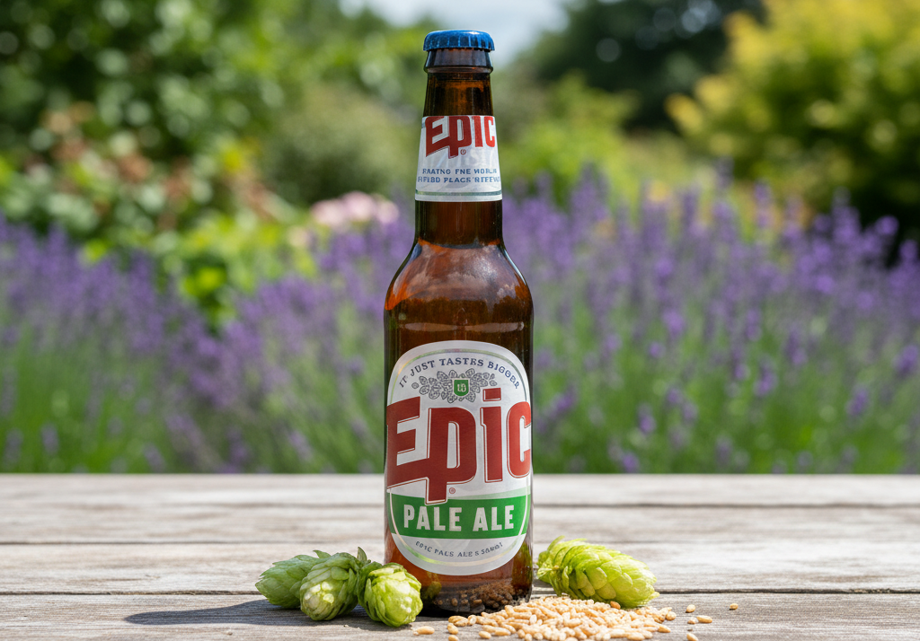 Pale Ale co thiet ke toi gian voi ten bia lam trong tam - Epic Pale Ale: Từ Giấc Mơ New Zealand Đến Ngai V&agrave;ng Thế Giới