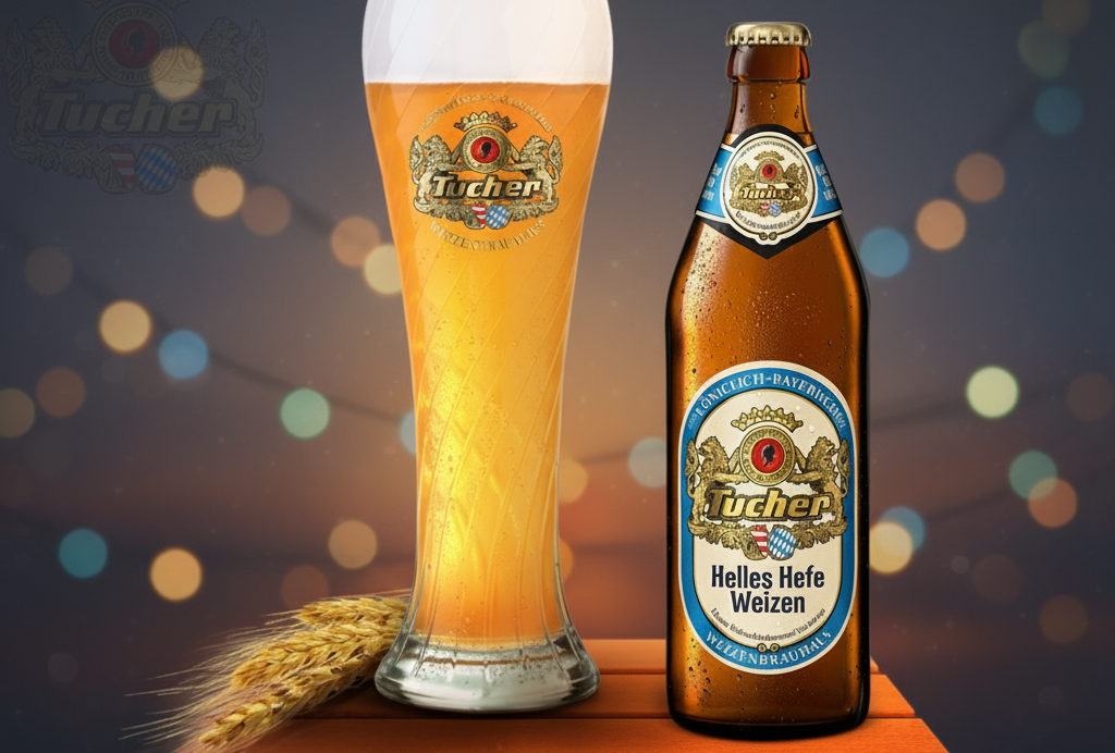 Tucher Helles Hefe Weizen Gentle River of Wheat