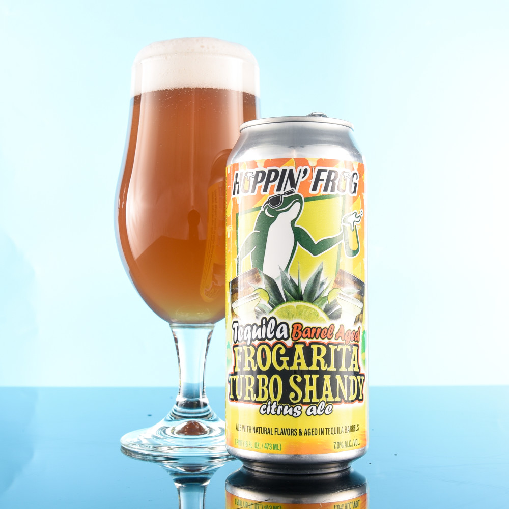 Turbo Shandy Tequila Barrel Aged has a unique yellow image design - Turbo Shandy - Tequila Barrel-Aged: Lemon Riot