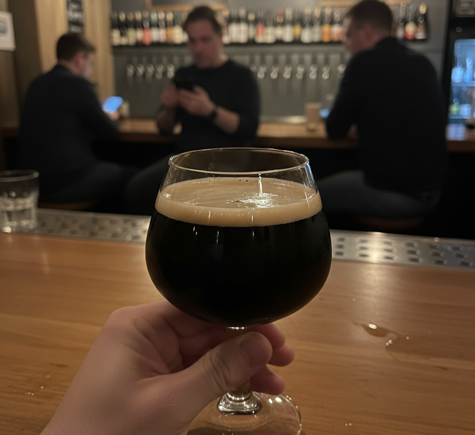 ビールのグラスのクローズアップ - ヘル＆ヴェルドエメニス - バーボン BA: 感情を呼び起こす豊かで強い香り。