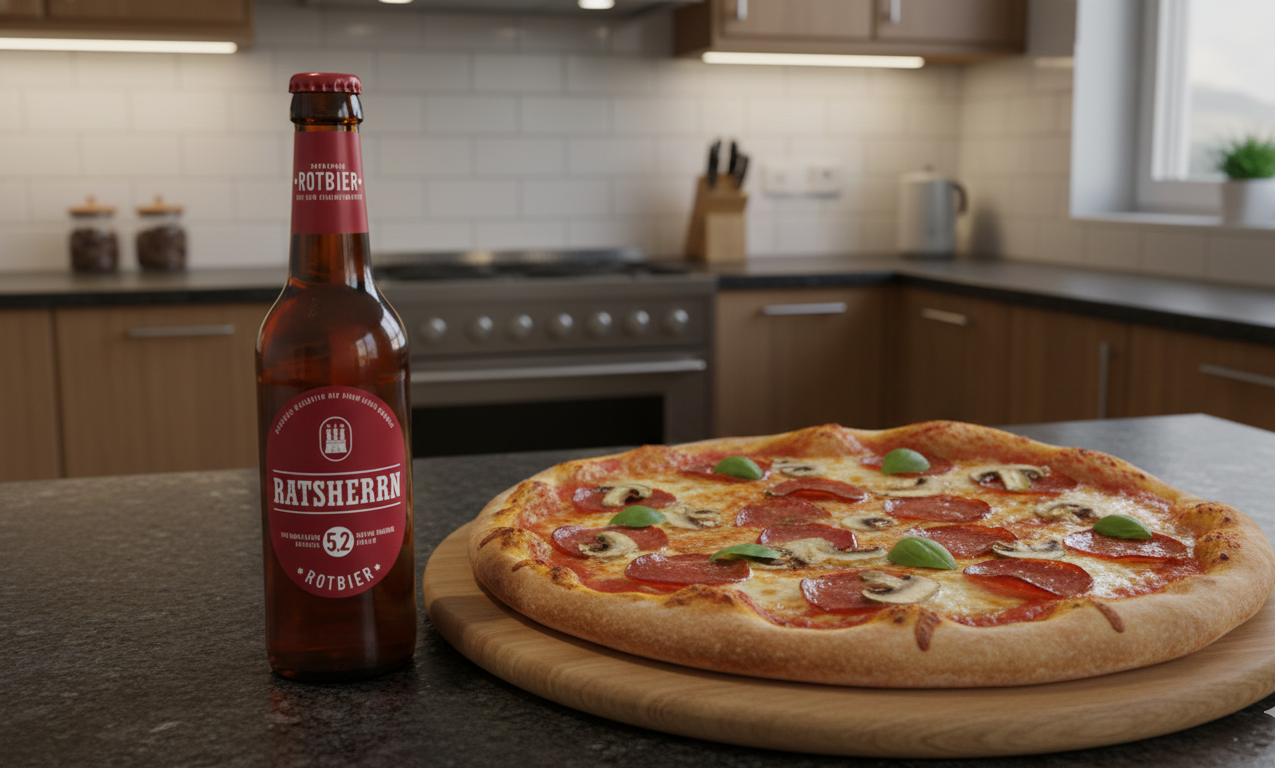 このビールは、クリスピーで風味豊かなピザとよく合います - ラッツァー・ロットビア：一口ごとに歴史がささやく