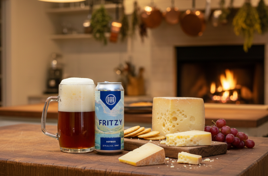 Bia nay phu hop thuong thuc voi mon pho mai Gouda beo ngay - Fritzy: Men Say Đỏ Thẫm Từ Tr&aacute;i Tim Nước Mỹ