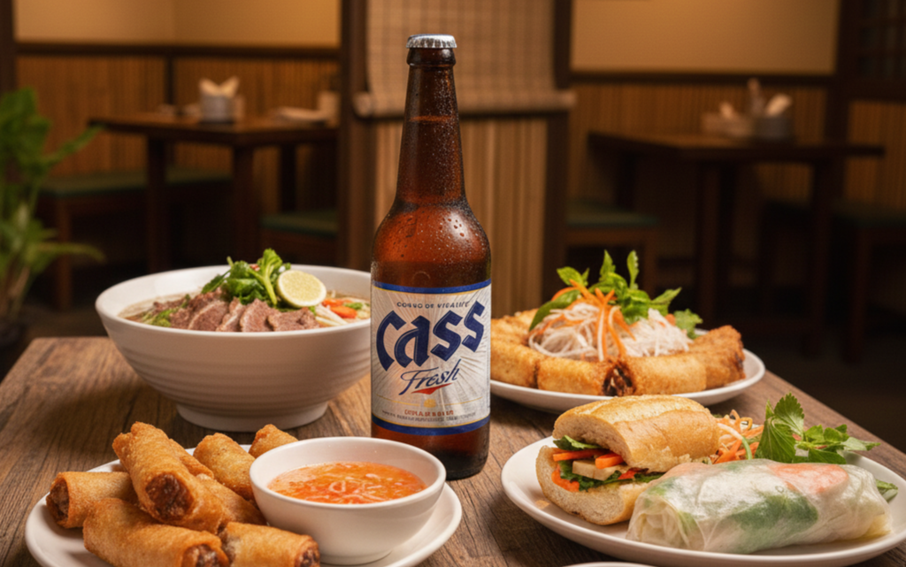This beer pairs perfectly with traditional Vietnamese dishes - Cass Fresh: A Cultural Flavor from the Land of Kimchi.
