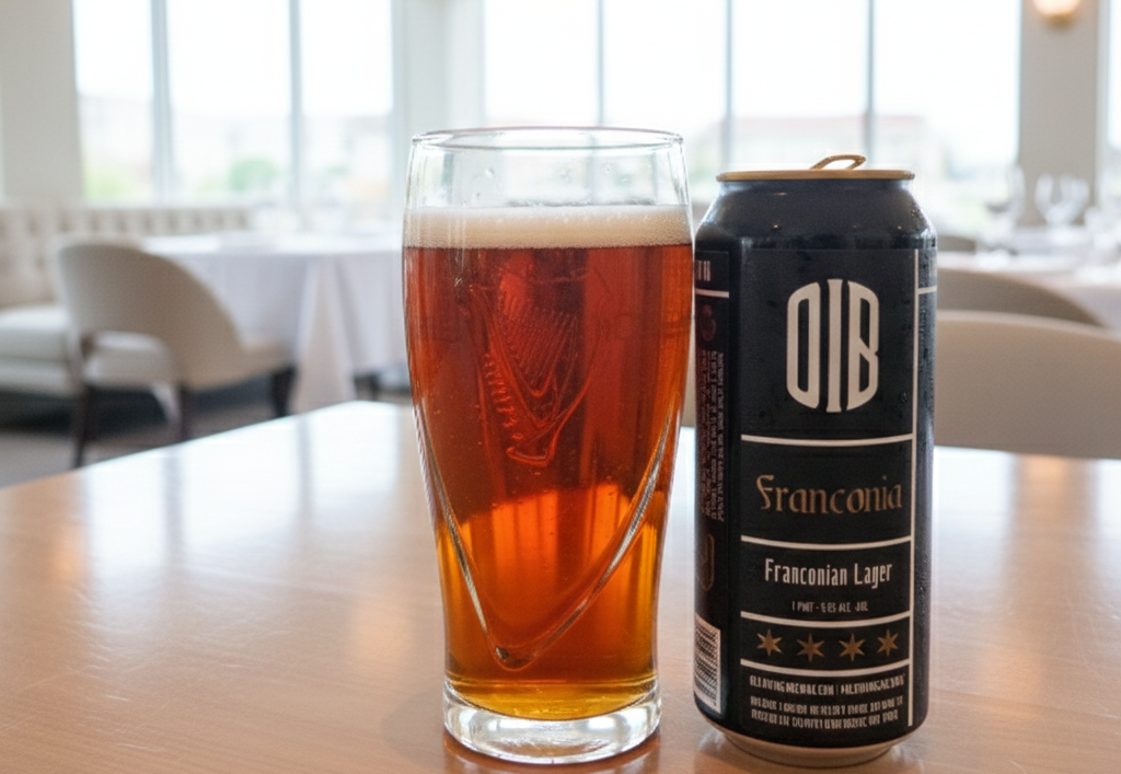 Franconia: Ein Amber-Liebeslied aus dem Herzen von Rotbier Franconia Rotbier zeichnet sich durch ein dunkles Design mit markanter, einzigartiger Schrift aus – Franconia: Ein Amber-Liebeslied aus dem Herzen von Rotbier