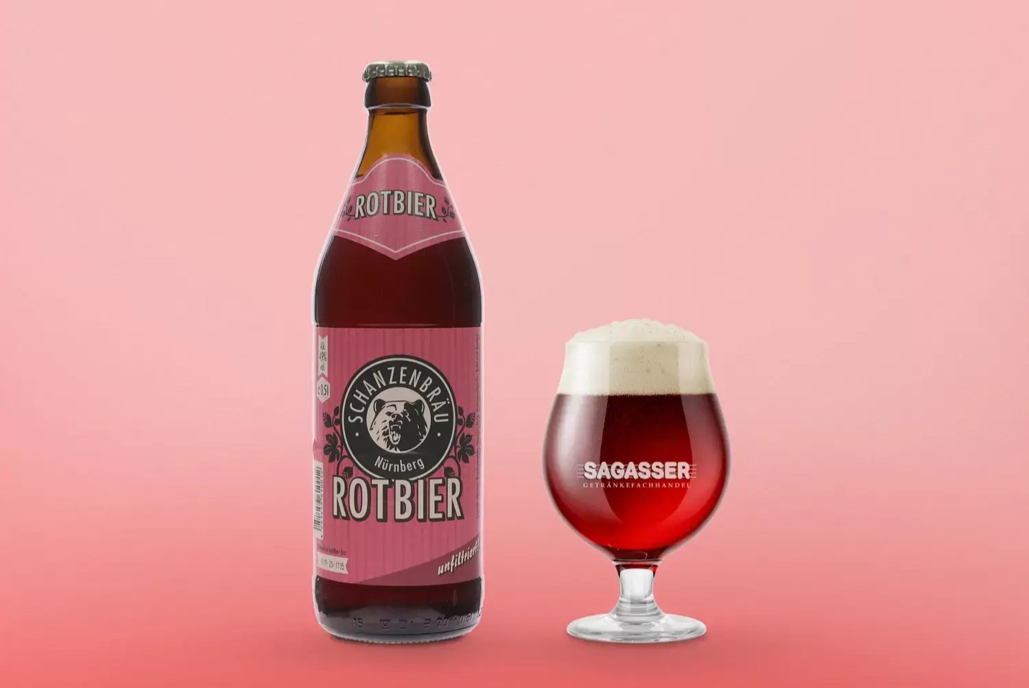 シャンツェンブロイ・ロートは、赤とピンクのユニークなデザインが特徴です - シャンツェンブロイ・ロート：ニュルンベルク旧市街の酔っぱらいの物語