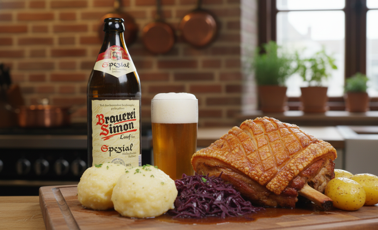 Simon Spezial Altfränkisches Vollbier pairs well with Schaufele - Simon Spezial Altfränkisches Vollbier: The Beer of the Century